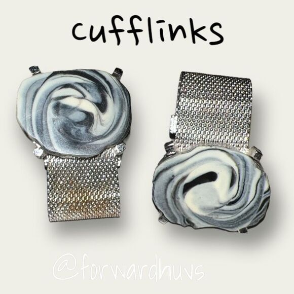 Vintage Mesh Wrap Around Cufflinks Cuff Link - Picture 1 of 6